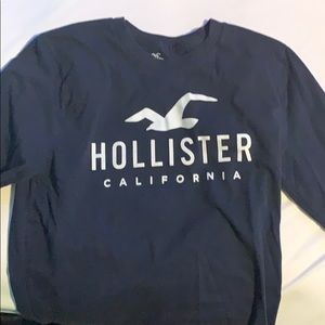 Long sleeve dark blue Hollister California shirt